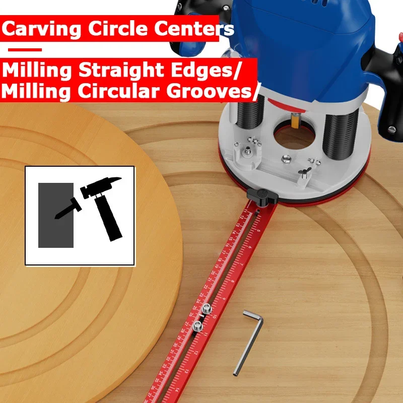 Upgrade Router Milling Groove Bracket Woodworking Cutting And Milling Circular Auxiliary Tool Router Circle Cutting Jig