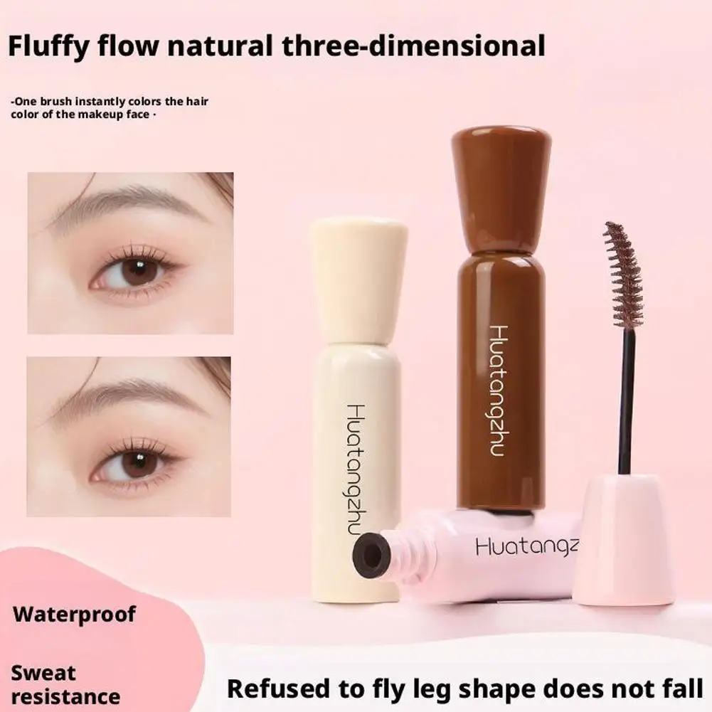 Mascara anti-sbavature impermeabile naturale duraturo Sopracciglio selvatico Ricci lunghi Non sbiadisce Set spesso Matita per sopracciglia Impostazione Gel per sopracciglia