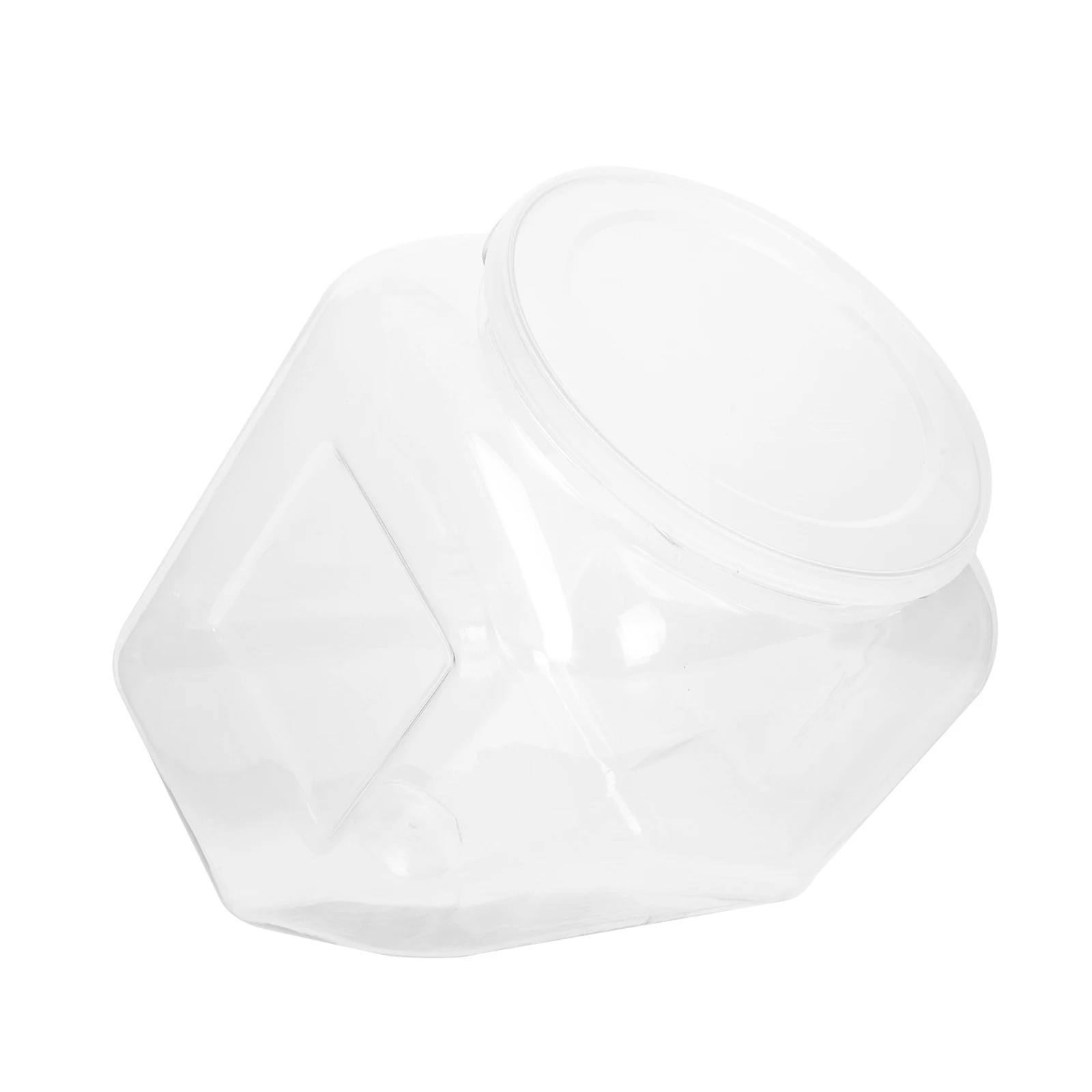 

1pc Plastic Transparent Balloon Storage Can For Candies Sundries Organizing Box With Cover Leakproof Lightweight Recyclable
