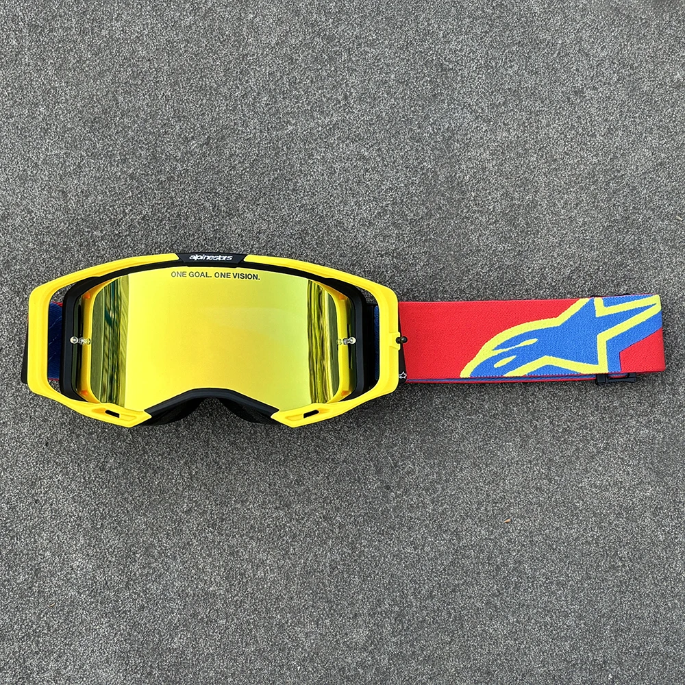 Neueste Motorradbrille mit HD-Gläsern, Winddichte Sportbrille für Motocross, MTB, ATV, Radsport, Rennen, Offroad, UV400-Schutz Sonnenbrille – Detail 4