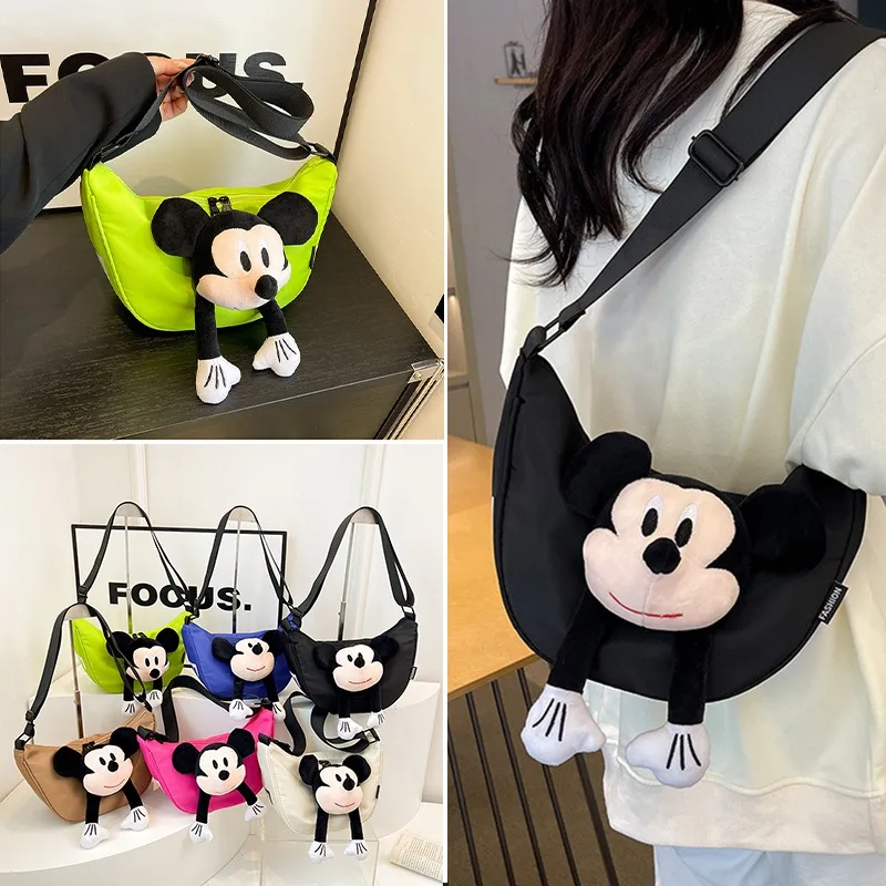 

Disney Mickey Mouse Messenger Bag Anime Shopping Travel Shoulder Storage Bags Couple Men Women Funny Large Capacity Handbag Gift