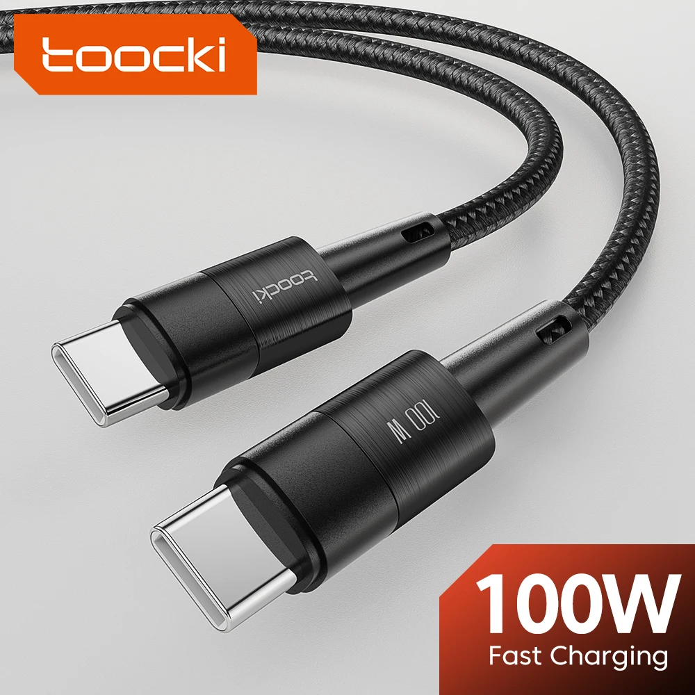 Toock 60 W 100 W USB Typ C auf Typ C Kabel USB-C PD Schnellladung Ladegerät Kabel für MacBook Samsung Xiaomi 12 11 USB C Kabel