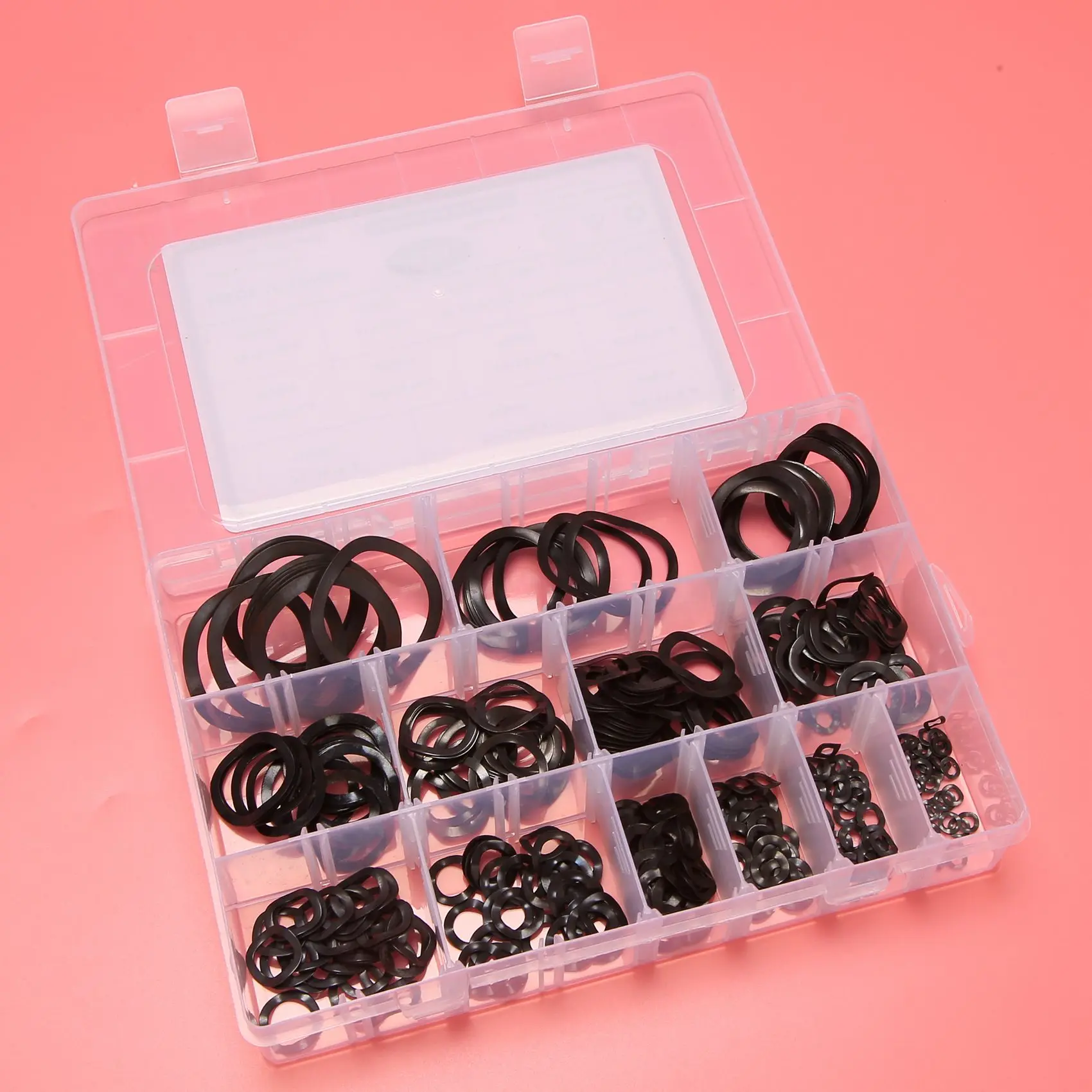 ABYA 320Pcs Carbon Steel Compression Type Wavy Wave Crinkle Spring Three Wave Washers Assortment Kit