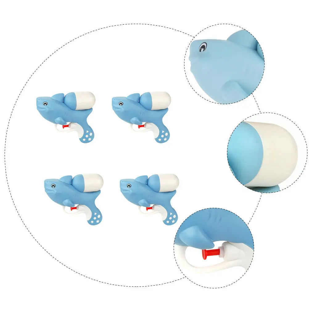 4 pçs azul para crianças atirador de água verão piscina praia jogar leve esguicho atirador brinquedo de água animal ao ar livre respingo