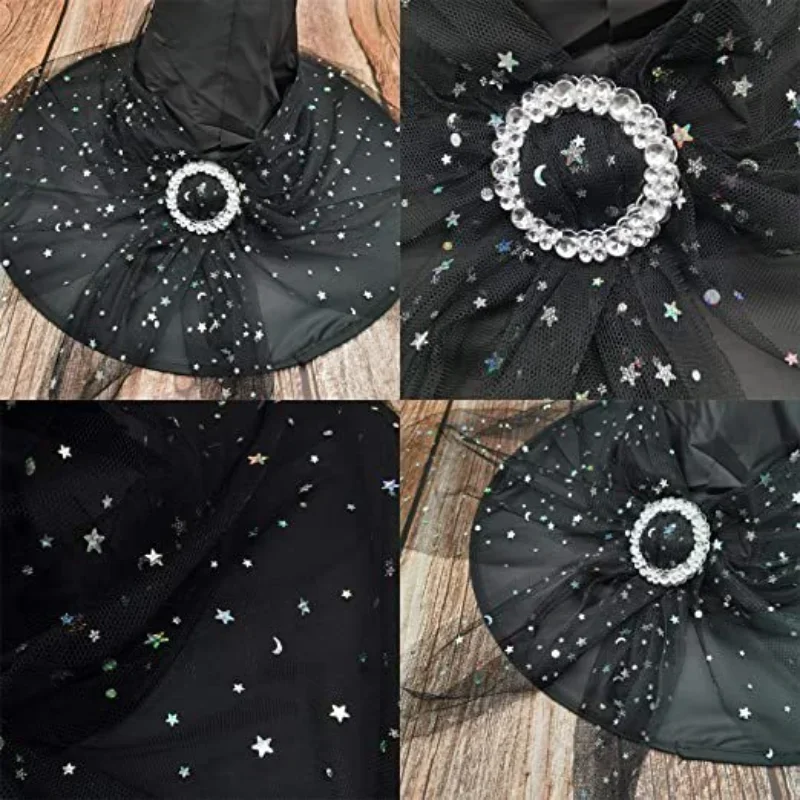 Sombreros de bruja de Halloween para niños, sombrero de mago para mascarada, accesorio de juego de rol, disfraz de Cosplay, decoración del hogar, tocado, accesorios de fiesta