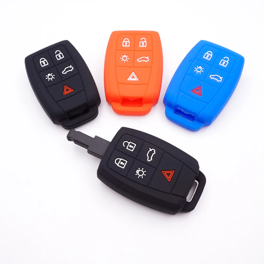 Xinyuexin Silicone Car Key Cover for Volvo Xc90 V50 S40 C70 S60 D5 C30 Case Protector Funda Llaves Remote Control Keys Holder