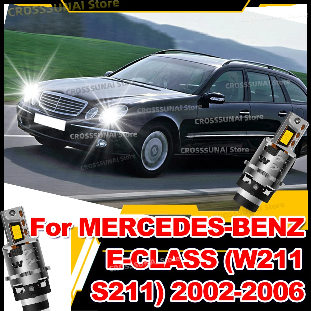 

Headlight Bulb Car Turbo LED CSP Lamp Canbus 6000K White For MERCEDES BENZ E CLASS W211 S211 2002 2003 2004 2005 2006