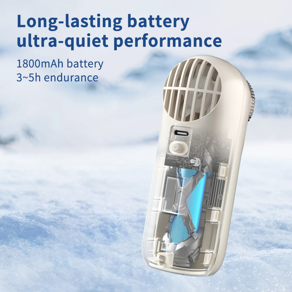 Portable Handheld Fan, USB Personal Fan, 100 Speed Adjustable,1800mAh Battery Rechargeable Mini Fan,