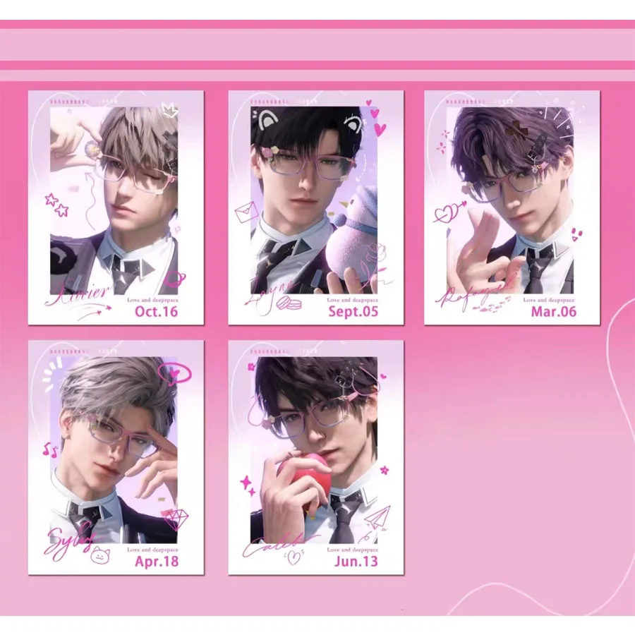 

Game Love and Deepspace Sylus Zayne Xavier Rafayel Caleb Pretty Postcard Bookmark Game Collection Lomo Card Girl's Gifts
