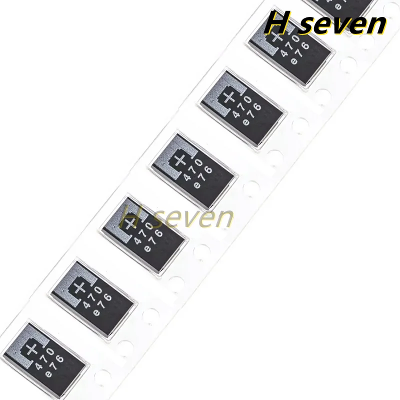10 sztuk 7343 typ D ultracienki niski ESR 2R5TPE470M7 M9 MC MF MI 2.5V 470uF SMD polimerowy kondensator tantalowy