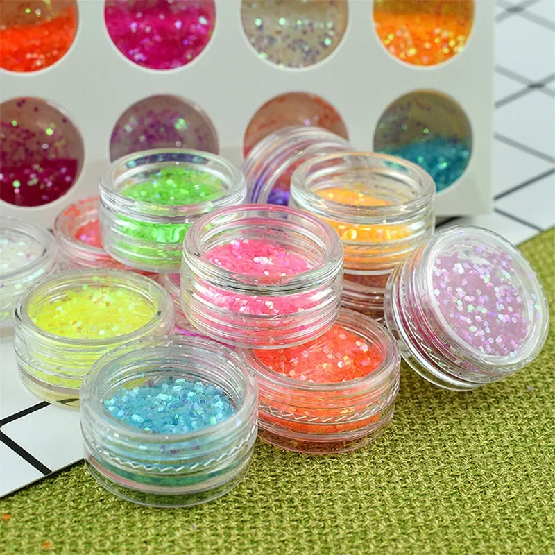 12 Holes Slime Soft Pottery Fruit Slice Pearl Sequin Sprinkles Filler Children Toys Modeling Clay DIY Accessories Nail Art Tips