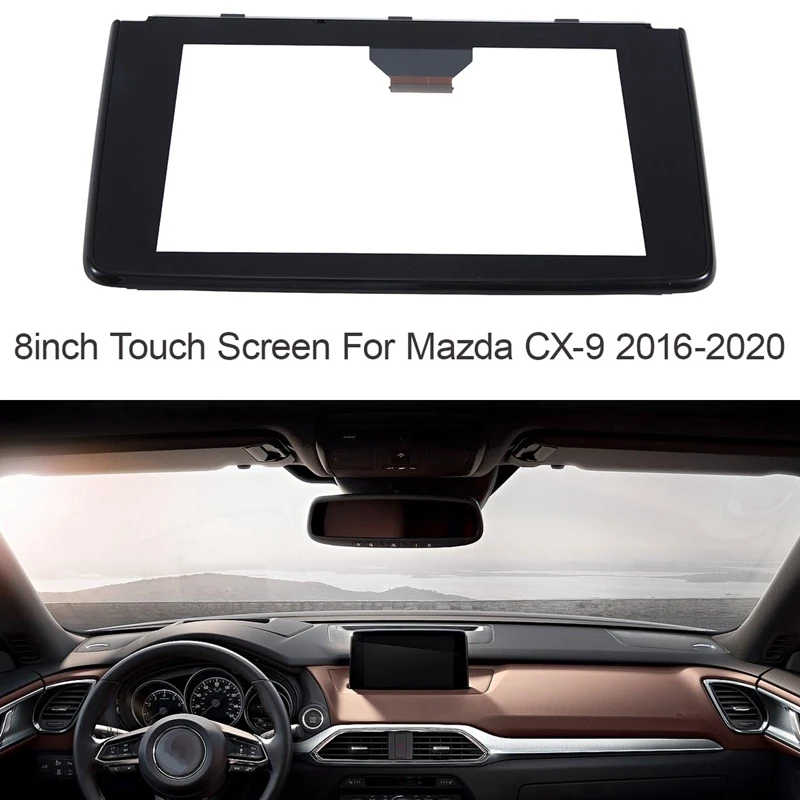 1 PCS 8Inch Touch Screen Digitizer Black ABS For Mazda CX-9 2016-2020 Glass Car Radio GPS Navigation Parts TK49-61-1J0B