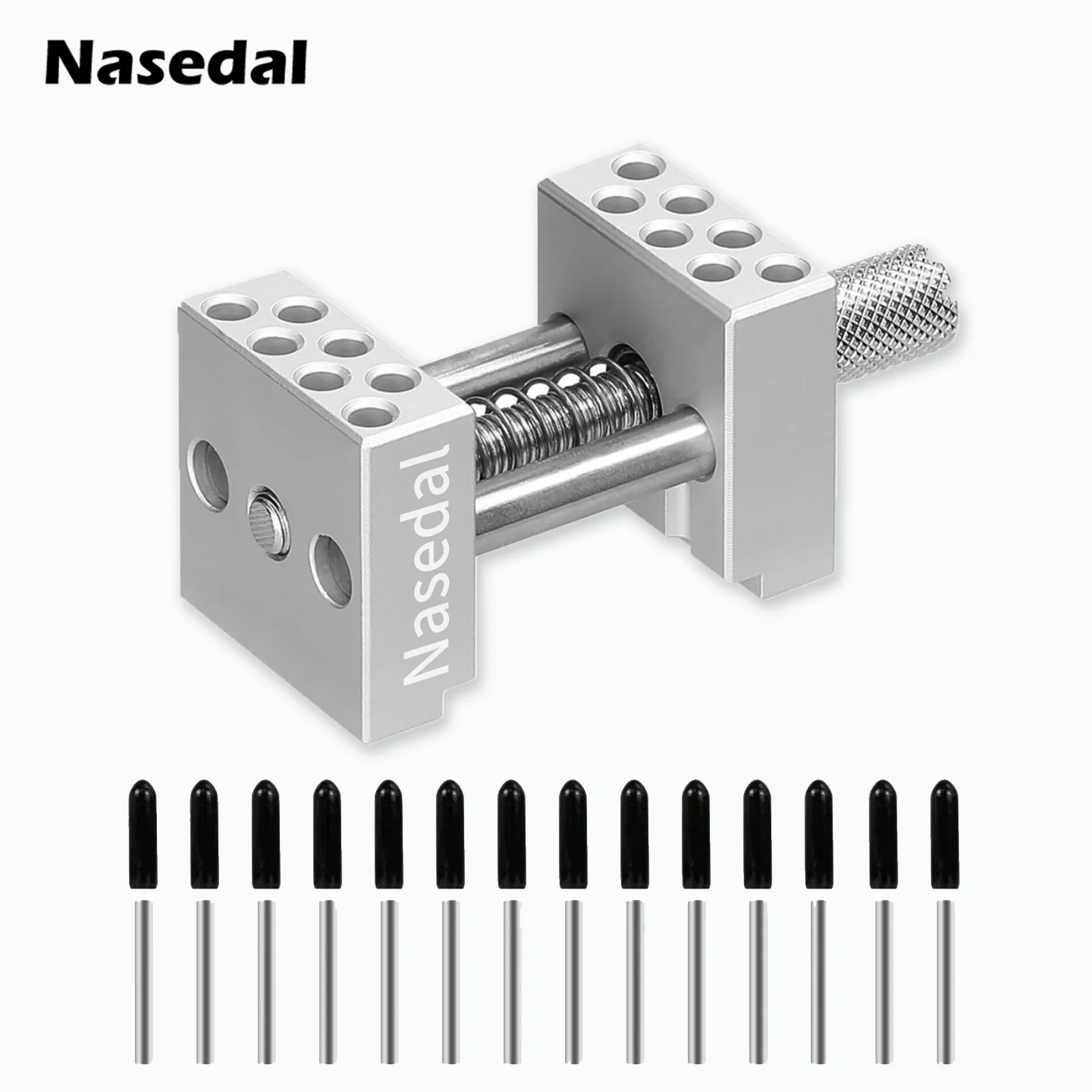 Nasedal Mini Bench Vise 304 Stainless Steel Gundam Modeler Tool Jewelry Crafting Clamp for Precision Hobby DIY Garage Workshop