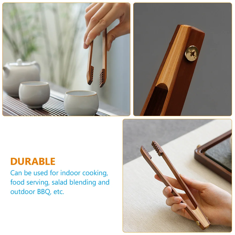 

Bamboo Food Clips Tea Holder Bread Clamp Decorative Bakery Serving Cup Anti Scald Non Slip Practical Ergonomic Kitchen