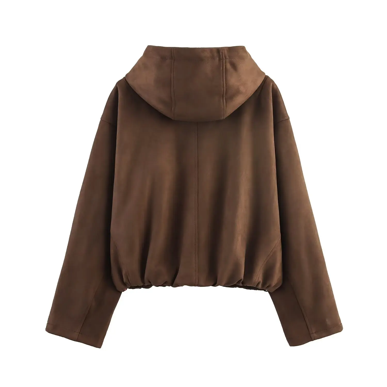 معطف نسائي طويل من Faionable Pilots Jaet مع غطاء محرك السيارة من JNLEAOG مصنوع من البوليستر طويل Sve للخريف جديد فضفاض مناسب بسحاب للإغلاق #5