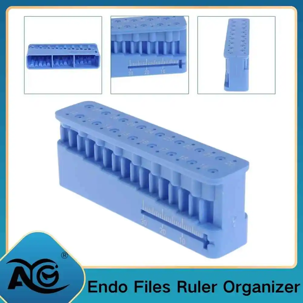 

AG 1pcs Dental Endo Files Measuring Block with Ruler Endodontic Instrument Block Dentist Instrument Holder Dental Tools