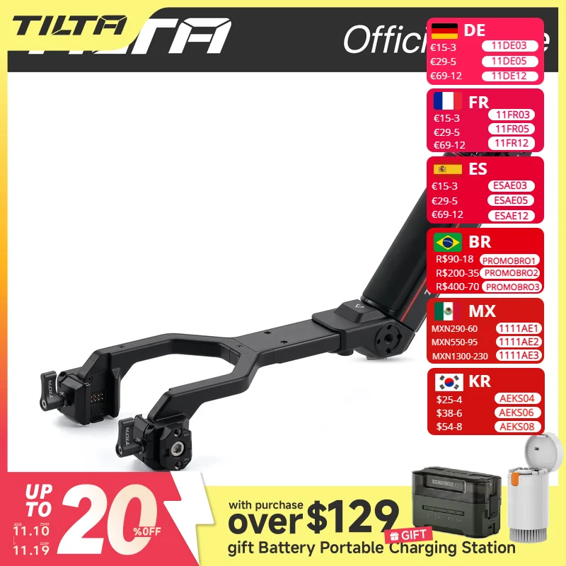 TILTA TGA-ARH2 Advanced Rear Operating Control Handle for DJI Ronin RS3 Pro RS2 Rail Extender Arm TGA-NEA  Rear Operating Handle
