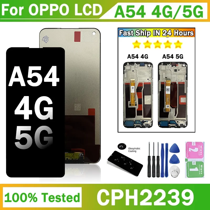 Écran tactile LCD avec châssis, pour Oppo A54 4G CPH2239, Oppo A54 5G CPH2195 OPG02