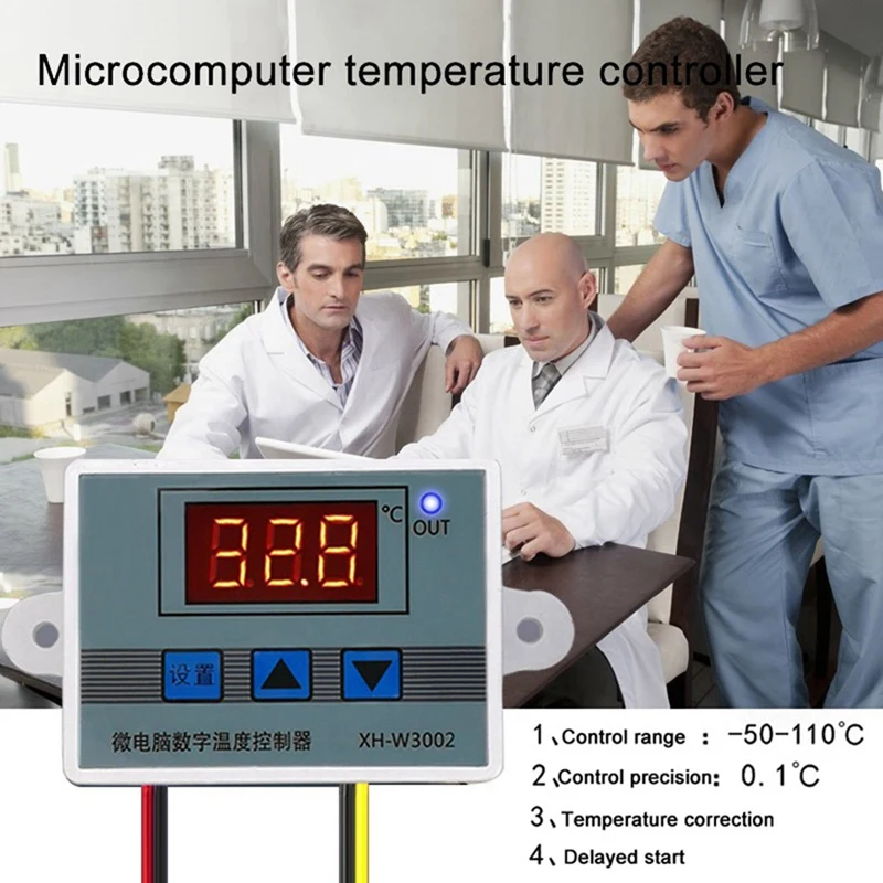 XH-W3002 Microcomputer Digital Thermostat With Probe Heat Cool Temp Thermostat Control Switch