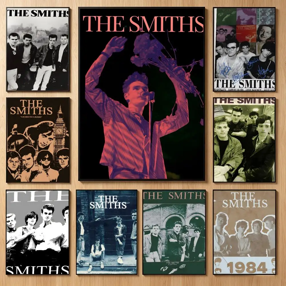 Indie Rock‑Band T‑The Smiths Poster Classic Self-Adhesive PP Wall Sticker for Living Room Bar Decor Gift