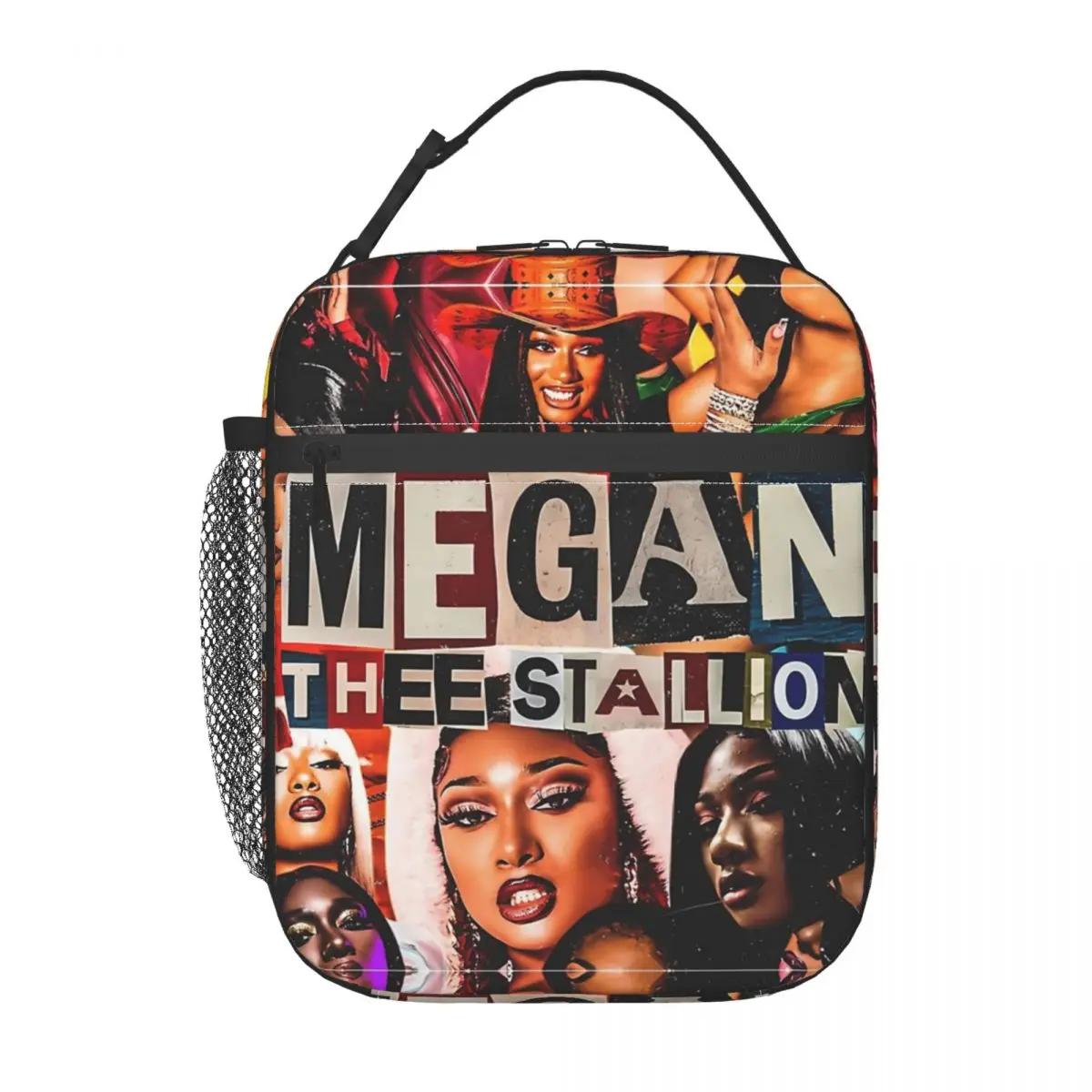 Megan Thee Stallion Rapper Music Merch Insulated Lunch Tote Bag For Office Storage Food Boxes Portable Thermal Cooler Lunch Box