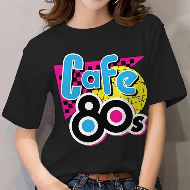 80s Retro Nostalgia Personality T-shirt For Women And Men Short Sleeve O-neck T Shirts Funny Text Print Graphic Summer Tee Top