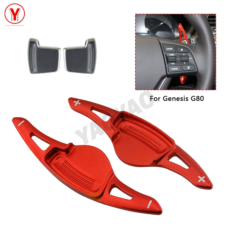 

For Hyundai Genesis DH 2014 2015 2016 2017 Shift Paddle Gear Extender Shifter Aluminum Steering Wheel DSG Extension Sticker