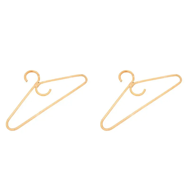 

ABUI-6X Rattan Adult Double Hook Hanger Retro European And American Rattan Hanger Handmade Rattan Hanger