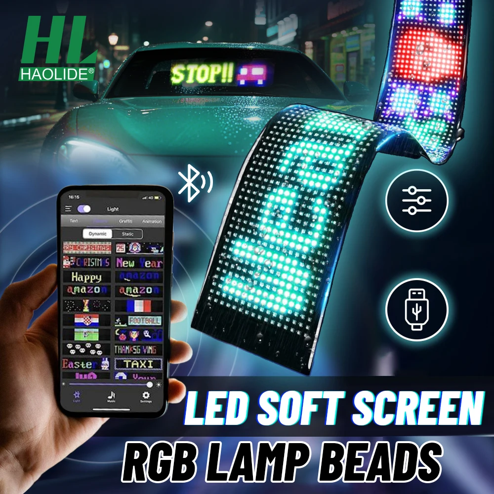

Smart Bluetooth Programmable LED Panel Pixels Matrix Display Car Advertising Light Led Module Scrolling Text Animation Pattern