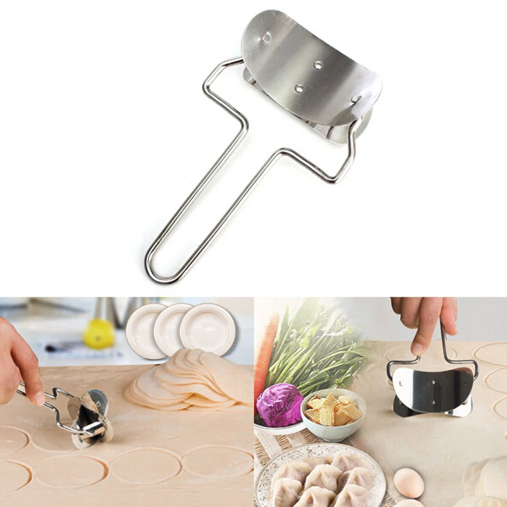 

Stainless Steel Dumpling Wrapper Cutter Round Shape Dough Press Easy Storage Wall Hanging Kitchen Tool For Pastry Ravioli