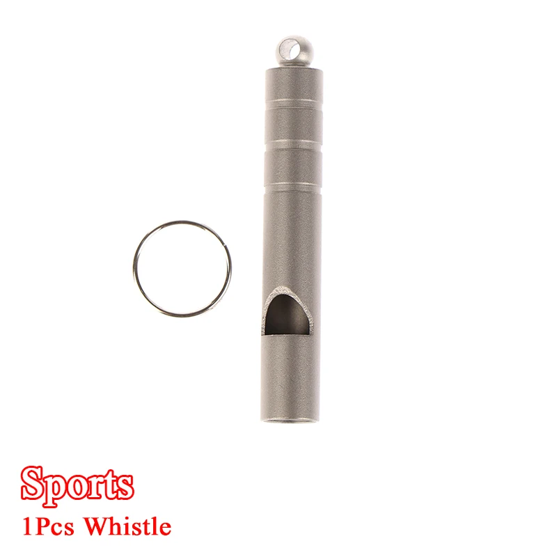 1Pcs Pure Titanium Single-Barrel Whistle With Cord Outdoor Portable Emergency Survival Camping Hiking Exploring Camping Whistle