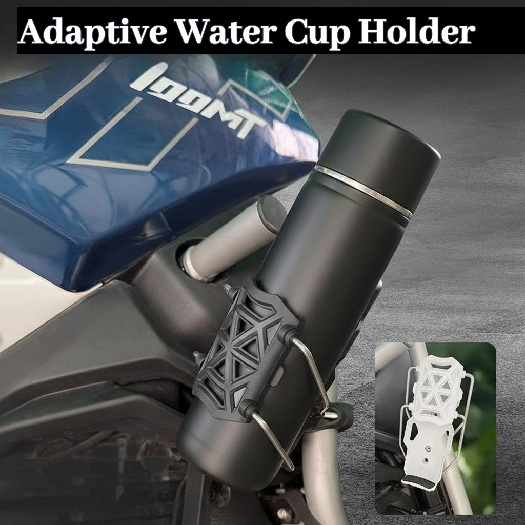 

360° Adjustable Motorcycle Bike Handlebar Cup Holder Water Bottle Cage MTB Road Cycling ADV Motorbike Mount for 3.2-8cm Cup