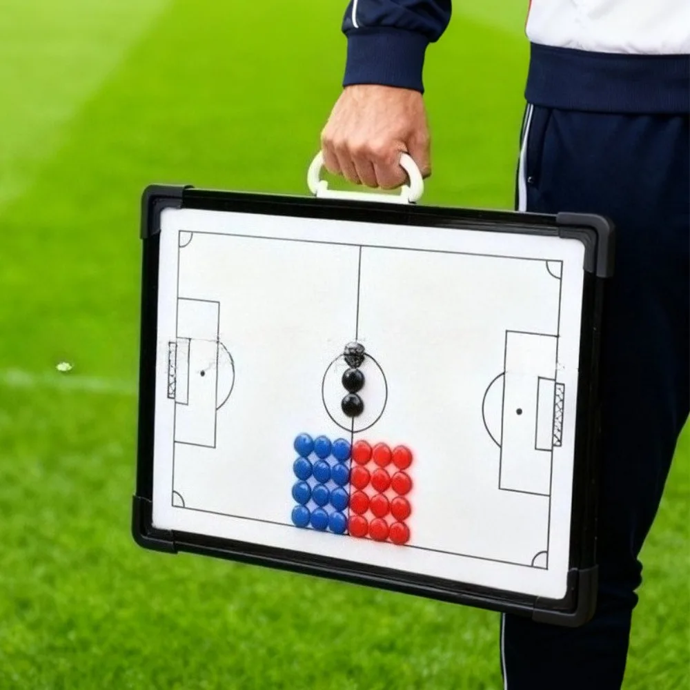 Magnetic Football Coaching Whiteboard, Aluminum Frame Wall Mount Soccer Tactical Board for Coach Training