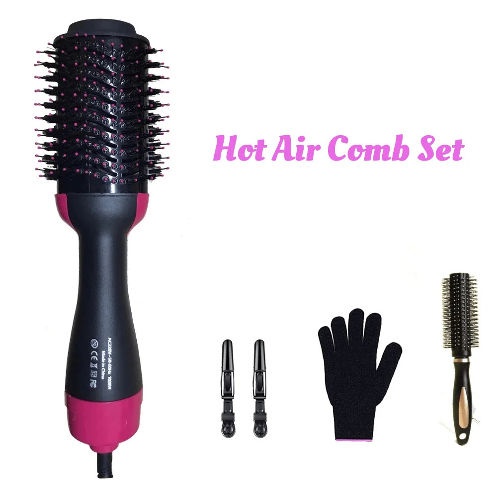 Hot Air Brush Multifunction Curler Comb Styler and Hair Dryer Brush One Step Hair Dryer Professional Hair Straightening Brush