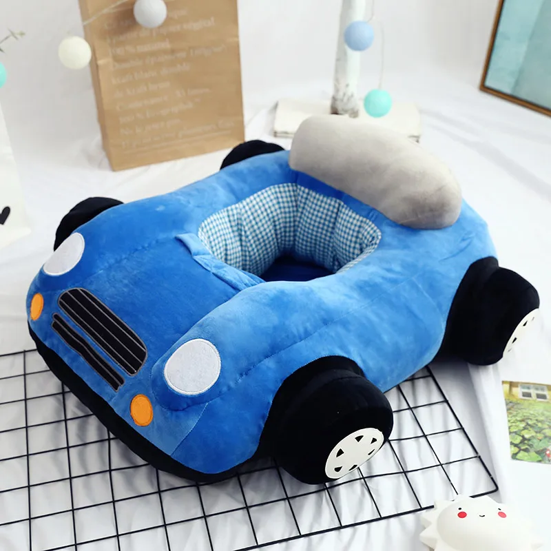 baby support seat cartoon velvet corner sofa plush furniture wholesale car shaped plush toy for toddler