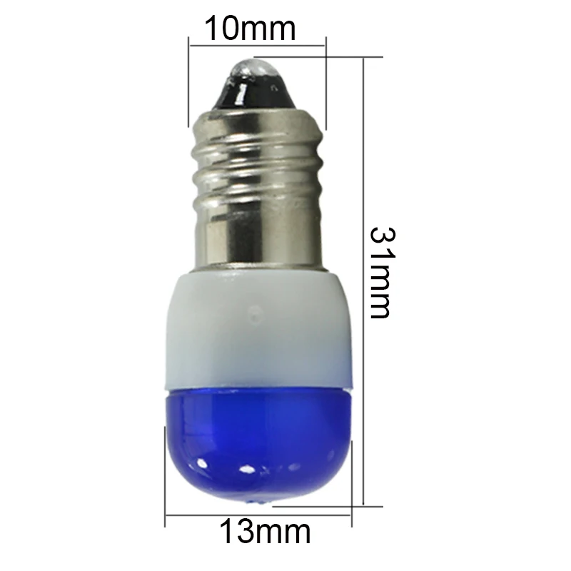 Ampadas E10 Led Interior Bulb 12v 24v 220v Mini Colorful Auto Indicator Warning Light Signal Energy Saving Machine Lamp 12 Volt - view 2