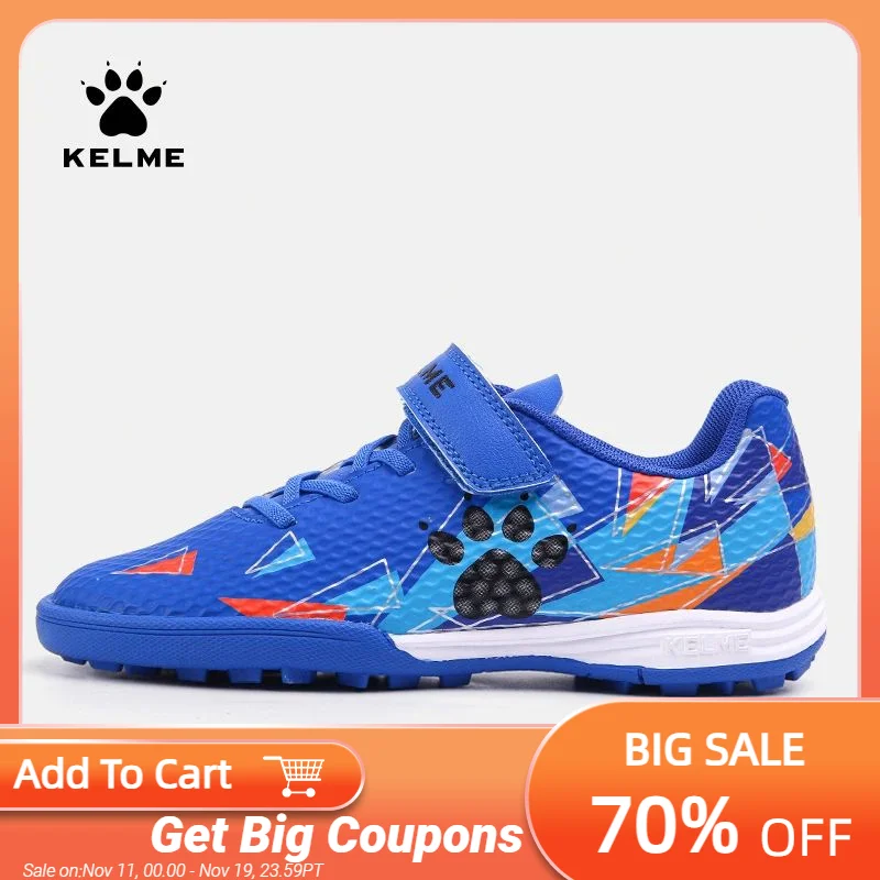 

KELME Kids Soccer Shoes Authentic TF Soccer Cleats Boys Football Boots Match Training Breathable Girls Outdoor Shoes ZX90113052