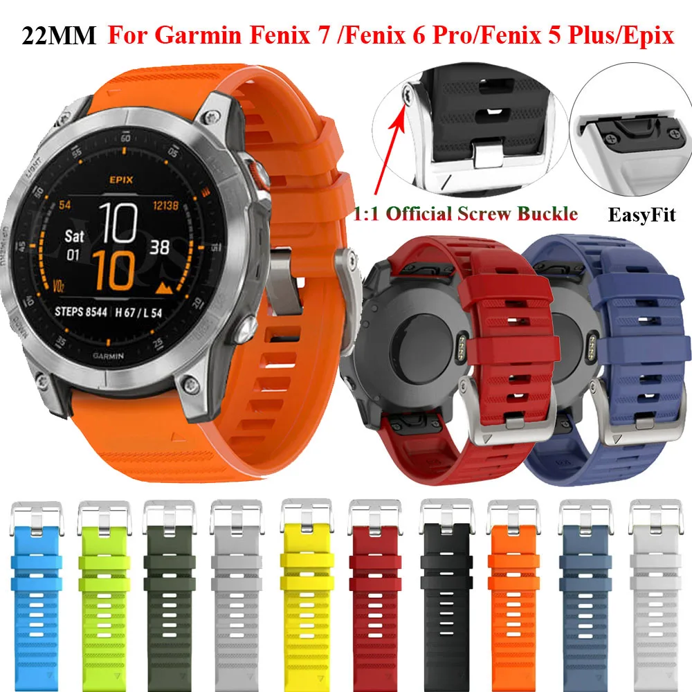 For Garmin EPIX Gen2 Smart Watch Bracelet Silicone 22 26mm Sport QuickFit Strap For Garmin Fenix 8 7X 6X Pro/Forerunner 955 965