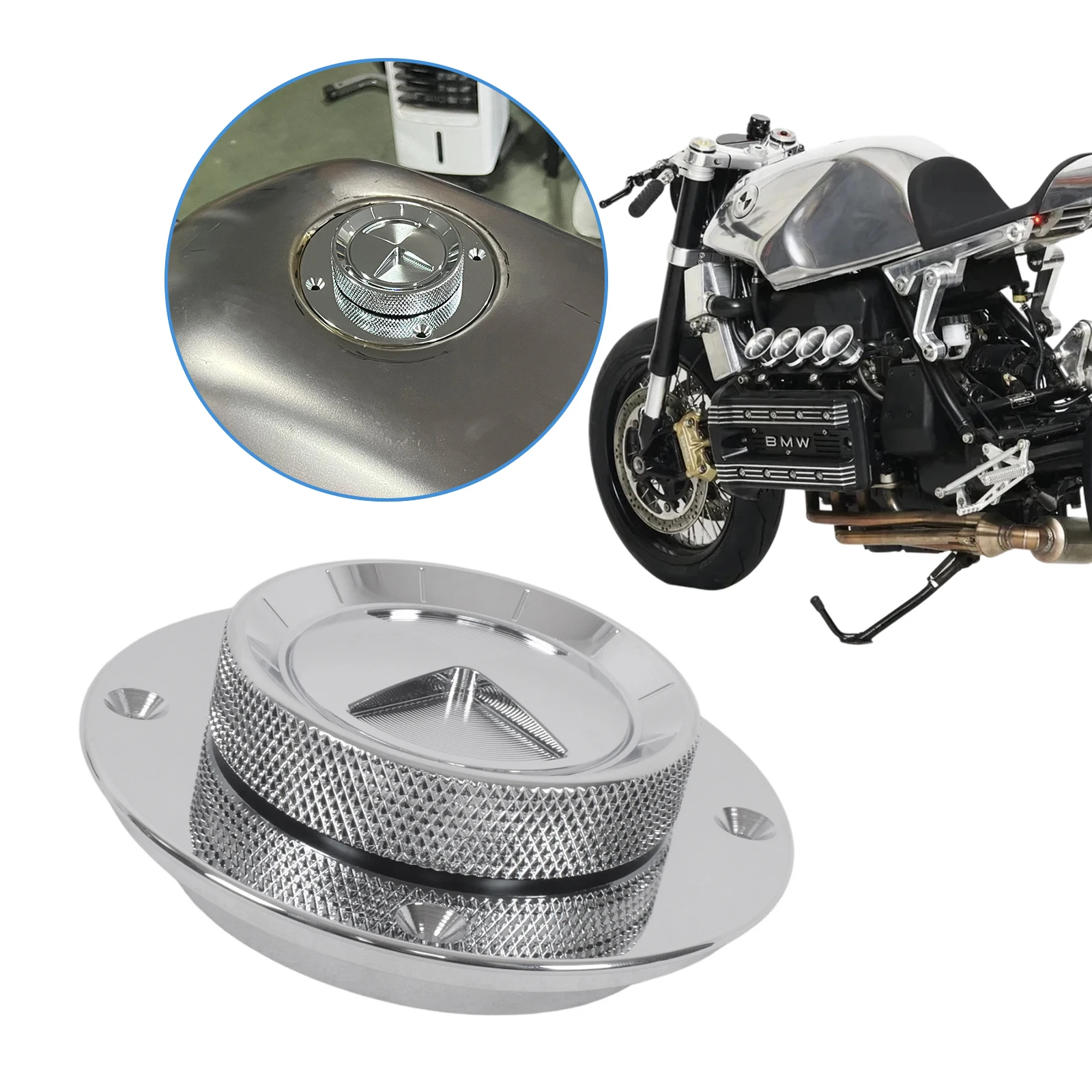 Per BMW K100 K75 K1100 K1 Tappo carburante in alluminio Coperchio serbatoio gas Cafe Racer Accessori moto Coperchio benzina