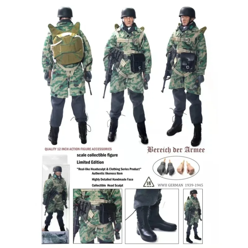 

1/6 Scale WWII German Army Winter Clothes Infantry Full Set Action Figures Collections Toys