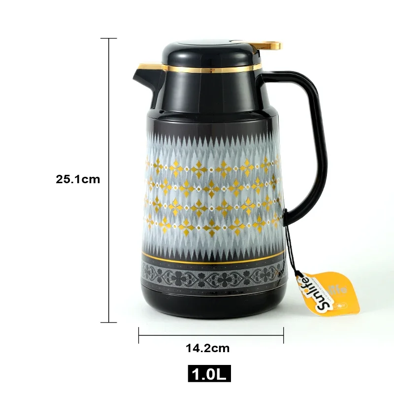 Sunlife Modern Iron body Glass refill vacuum jug for Business Gifts Premium Quality arabian coffee pot