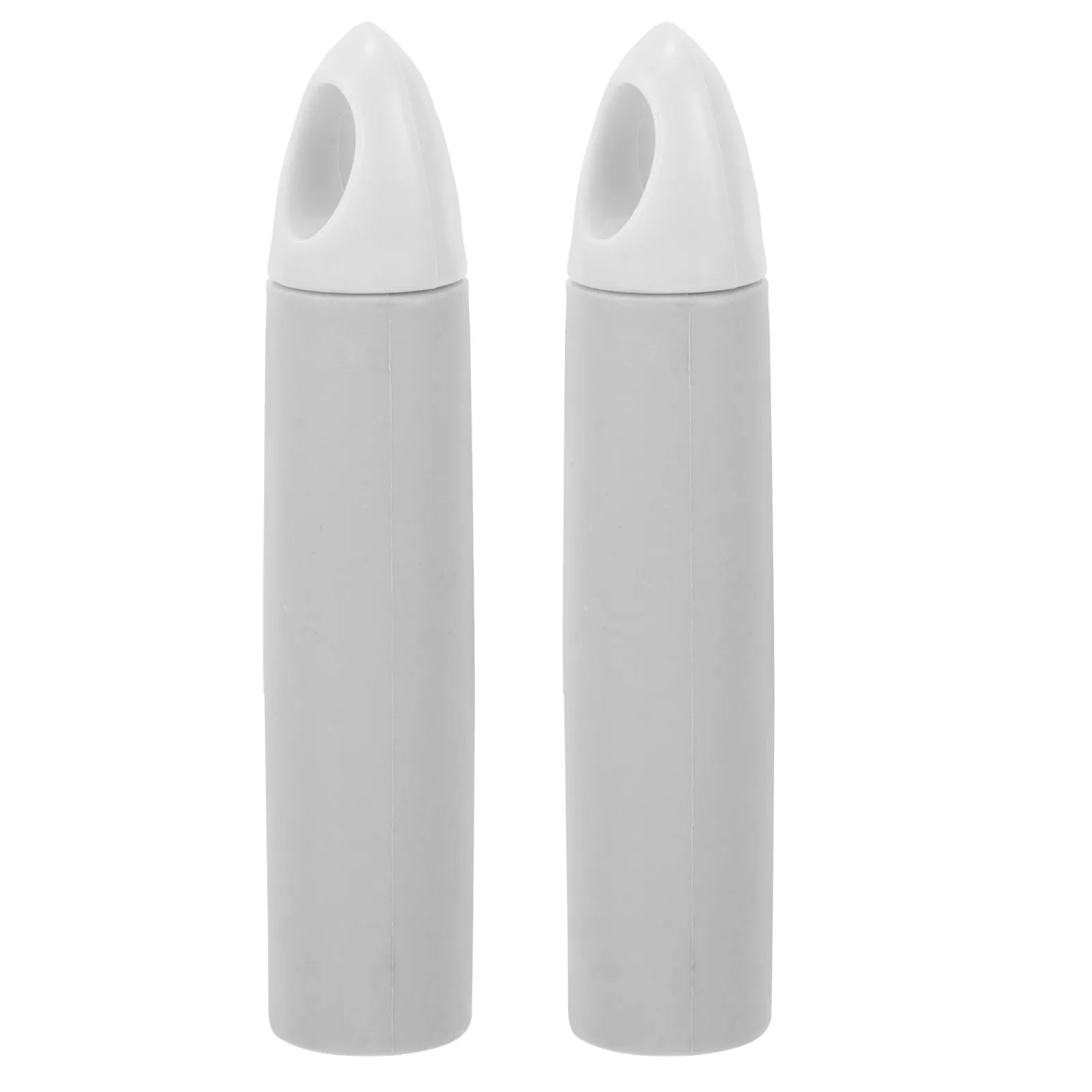 

2 Broom Handle Rod Tubes Deep Gray 22mm Straight Replacement Grips for Floor Mop End Cap Clothesline Stick Sweeping Accessories
