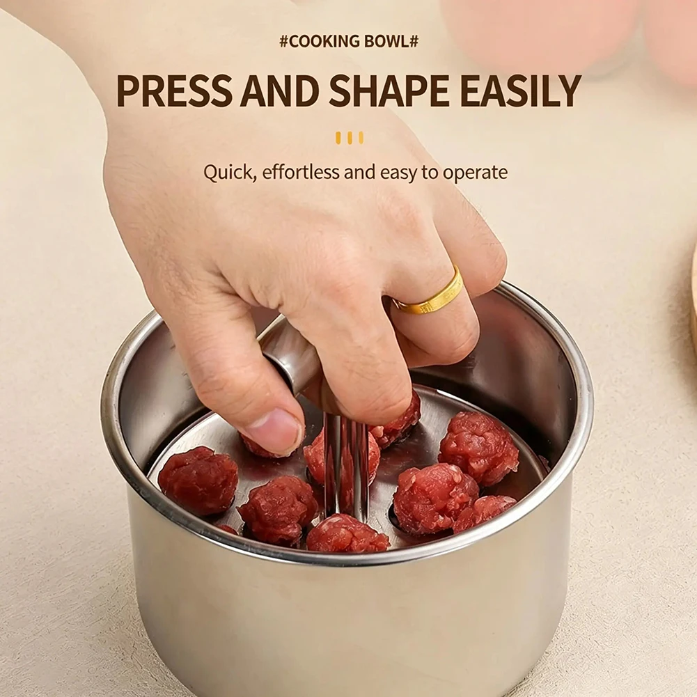 Professional Meatball Shaping Tool Premium Food-Grade Stainless Steel Construction. Home Kitchen Cooking Essential