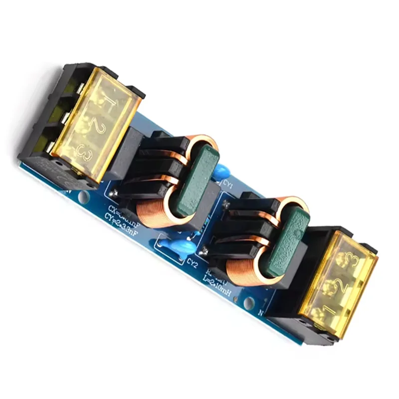 [LXYA68Z!] For Power Amplifier 25A For Power Filter EMI High-Frequency Two-Stage Low-Pass Filter Board In Copper Electrical Desi