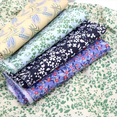 50x145cm Custom Small Floral Cotton Poplin Sewing Fabric Gril's Dress Parent-Child Garment Material Picnic Tablecloth Cloth