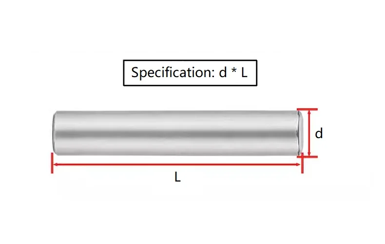 M2 M2.5 M3 M4 High Precision Bearing Steel Needle Roller Cylindrical Pin Positioning Pin Solid Pin Fastener