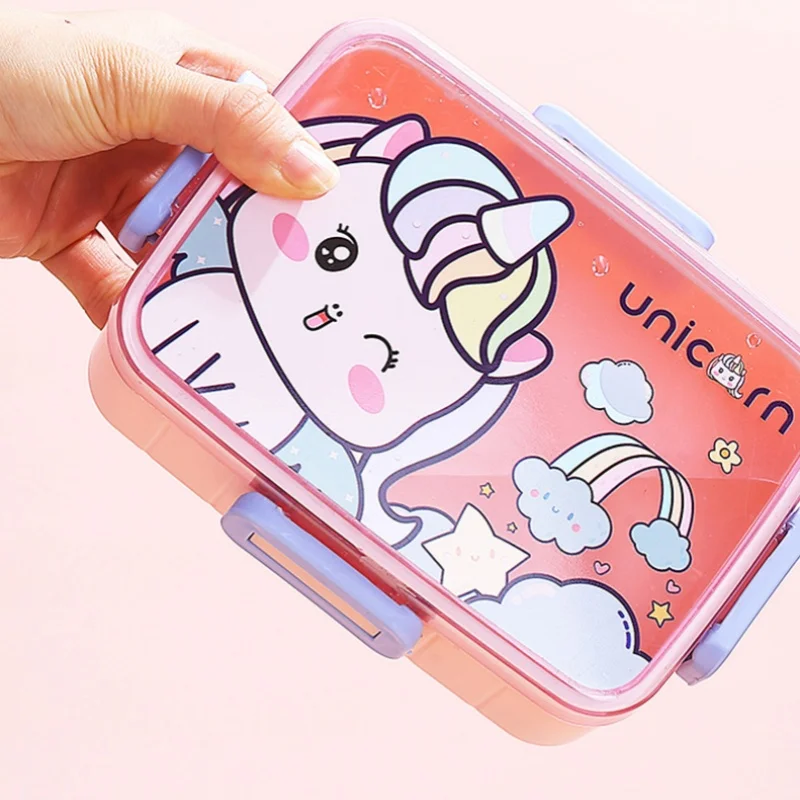 Cute Lunch Box for Kids Girls Boys With Compartments Bento Lunch Box School Child Leakproof Children\'s Food Snack Boxes New 2024