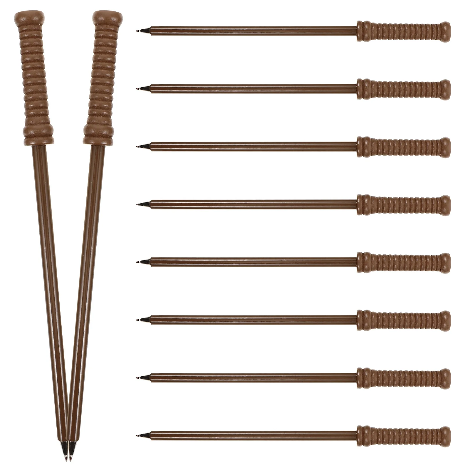 

12pcs Wand Shape Ballpoint Novelty Halloween Party Smooth Writing For Crafting Journals Coloring Books Office Supplies Wand Pens