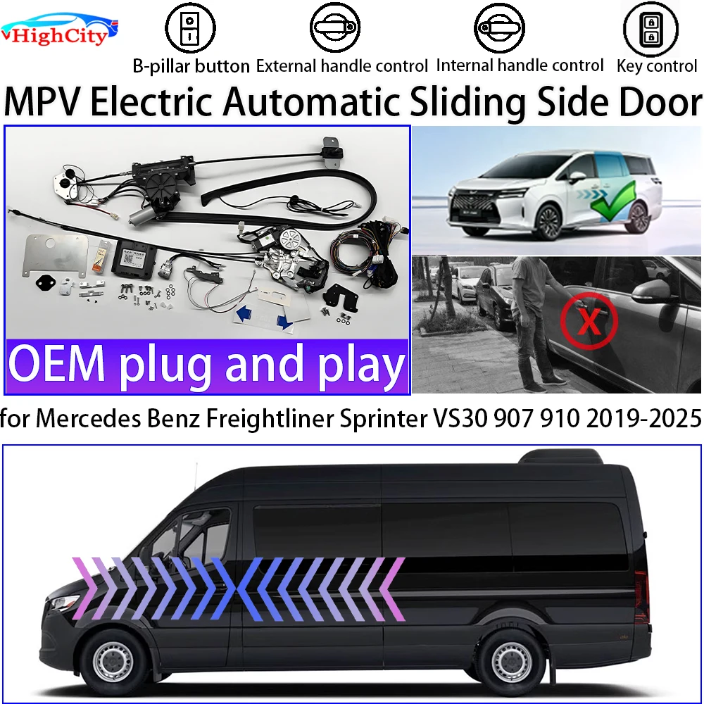 for Mercedes Benz Freightliner Sprinter VS30 907 910 2019-2025 Auto OEM Electric MPV Power Sliding Door Left Right Retrofit Kit