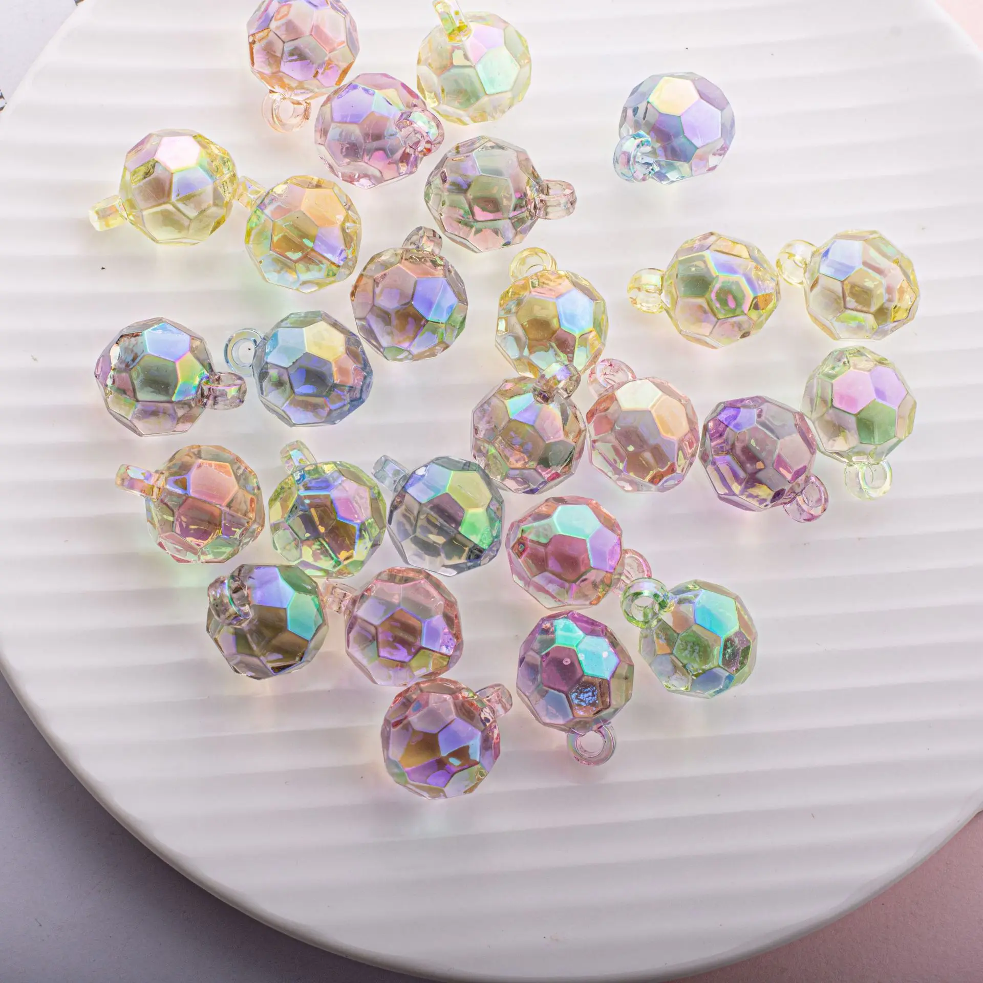 

New style 100pcs/lot uv color print 16mm geometry rounds shape acrylic beads diy jewerly earring/garment pendant accessory